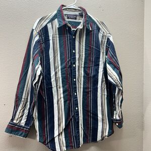 Roundtree &‎ Yorke Varsity Rugby Shirt Men’s M Long Sleeve 90s Striped Cotton